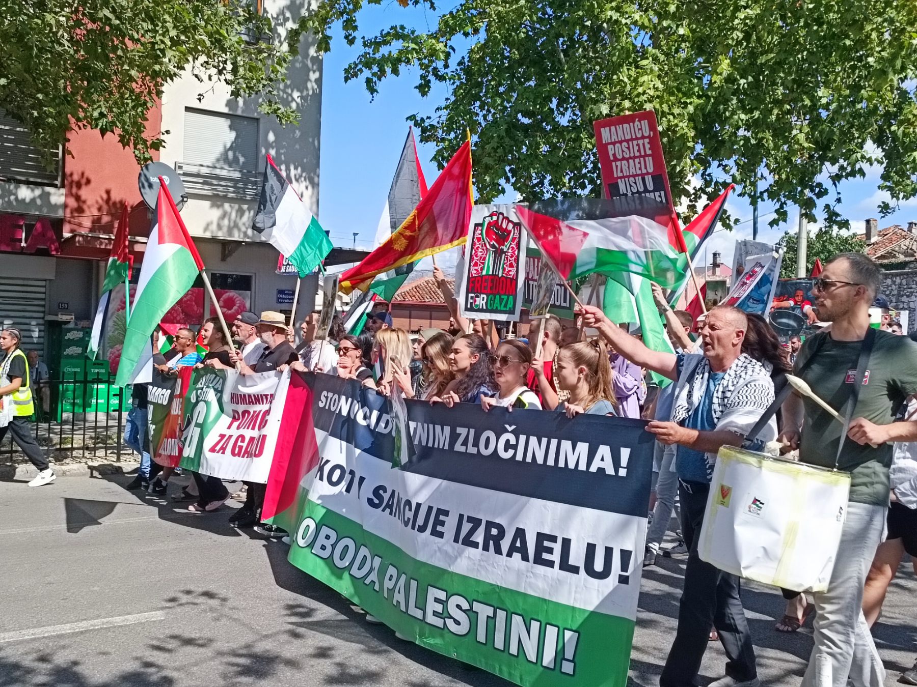 Mirni protest solidarnosti s narodom Palestine