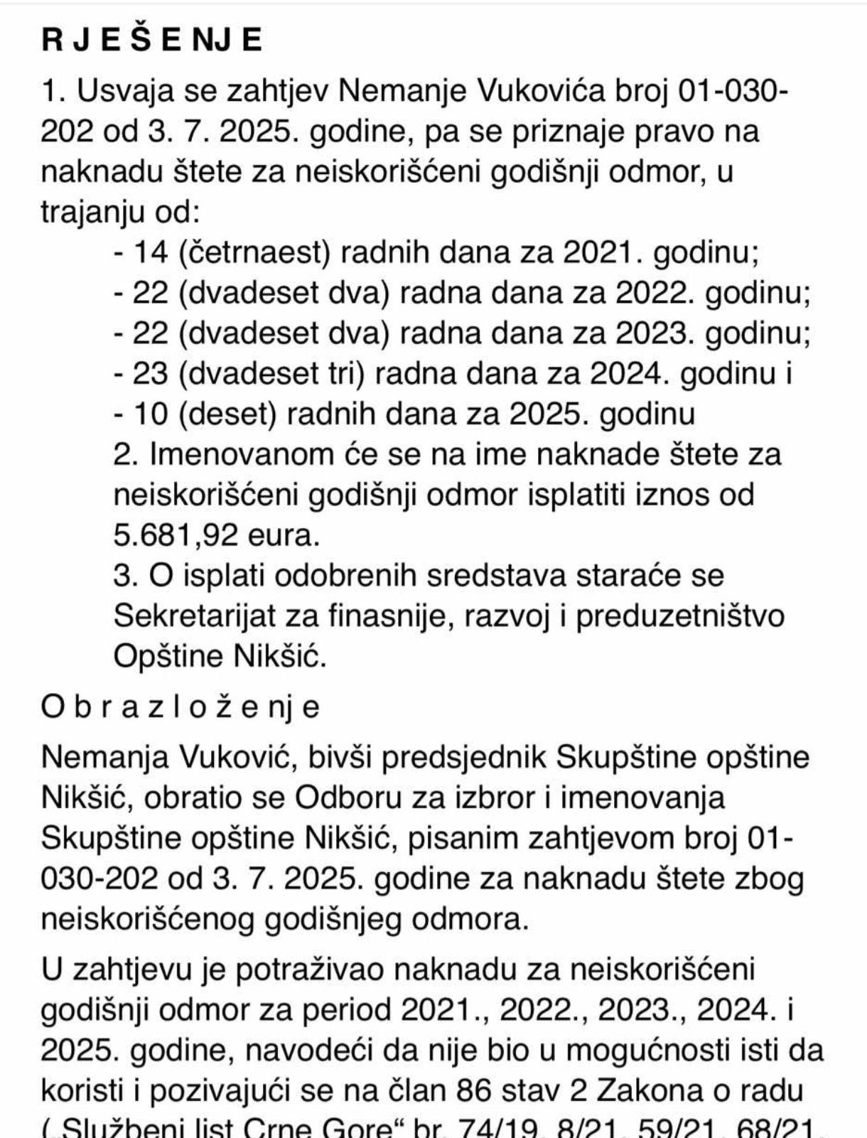 podaci za nemanju vukovića