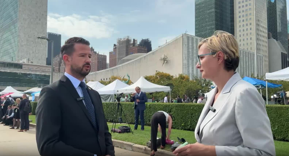 Milatović u Njujorku (Foto: RTCG - stop kadar)