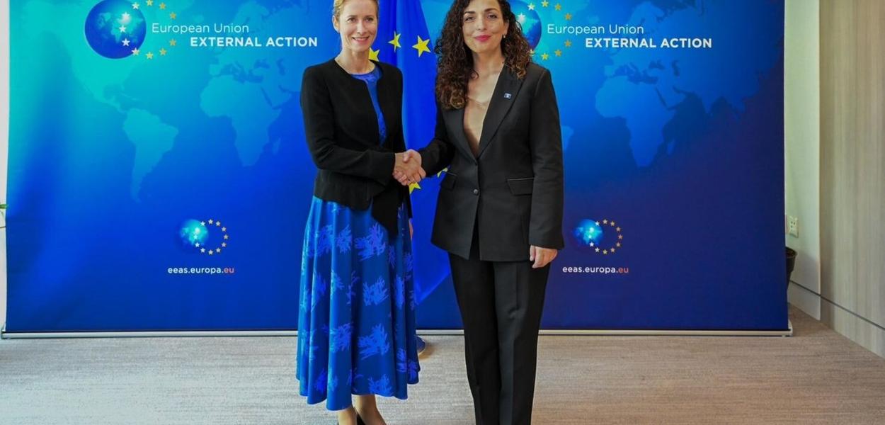 Kaja Kalas i Vjosa Osmani