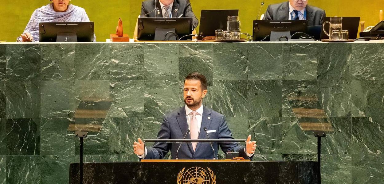 Jakov Milatović na Generalnoj skupštini UN (Foto: Kabinet predsjednika Crne Gore)
