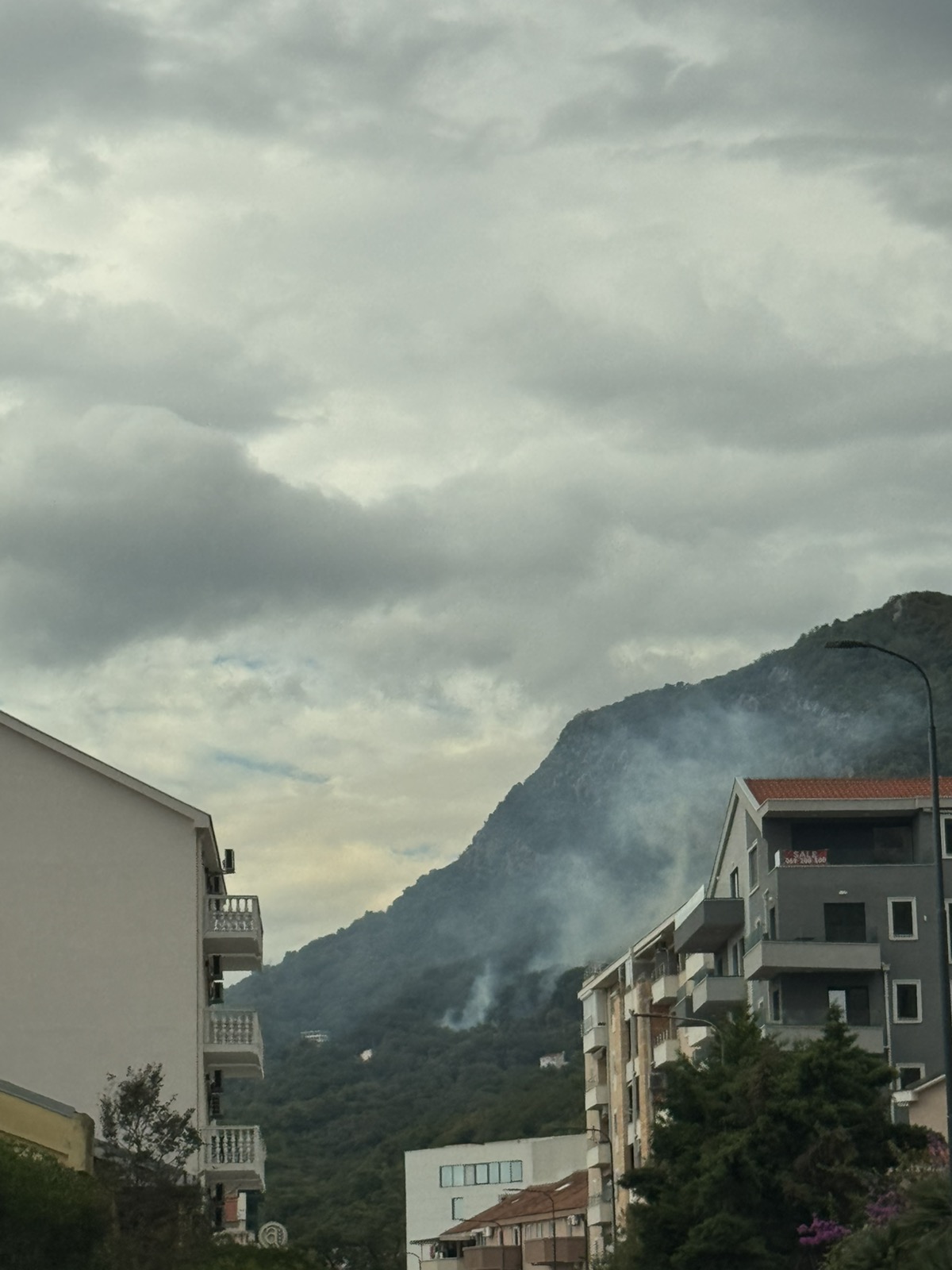 Požar u Budvi (Foto: Portal ETV)