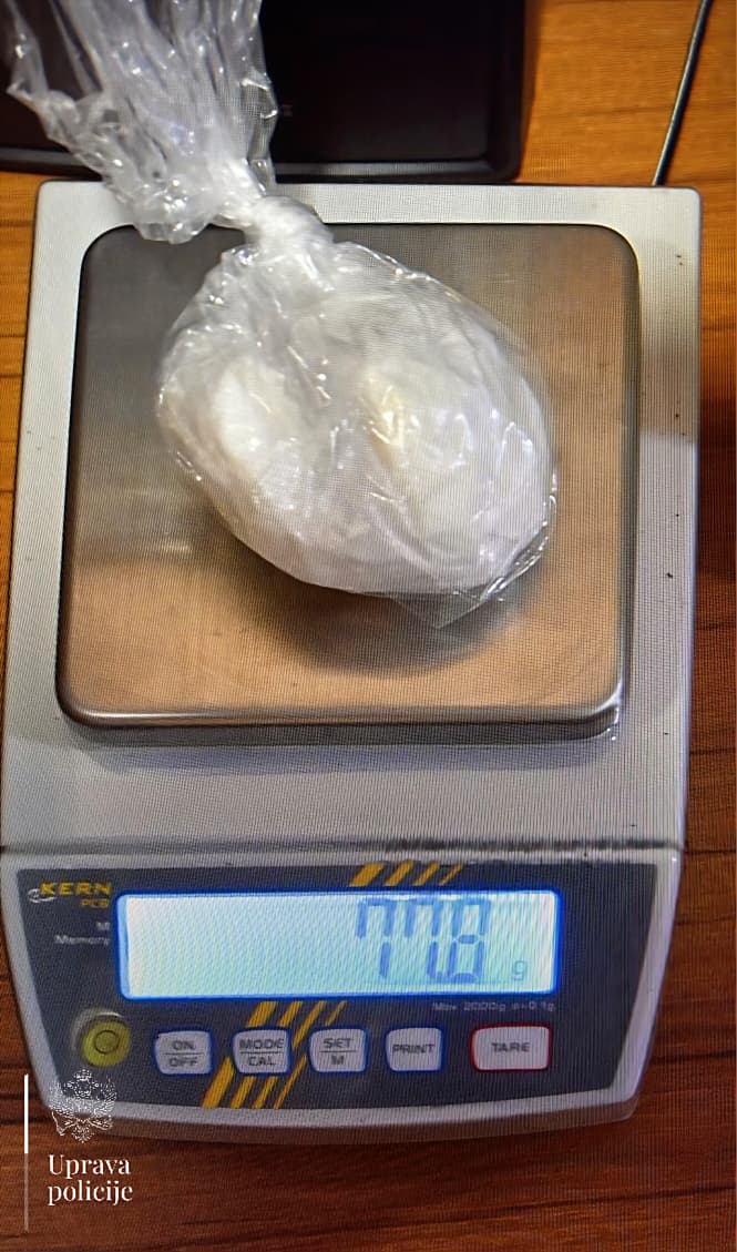 Zaplijenjeni kokain (Foto: Uprava policije)