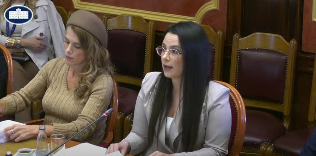 Sonja Milatović - stop kadar (Foto: Skupština Crne Gore/Jutjub)