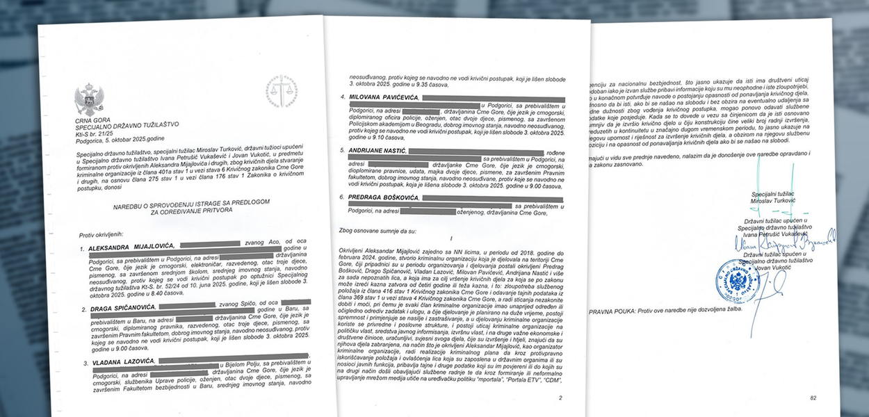 TUŽILAČKA KONSTRUKCIJA: Naredba o sprovođenju istrage 