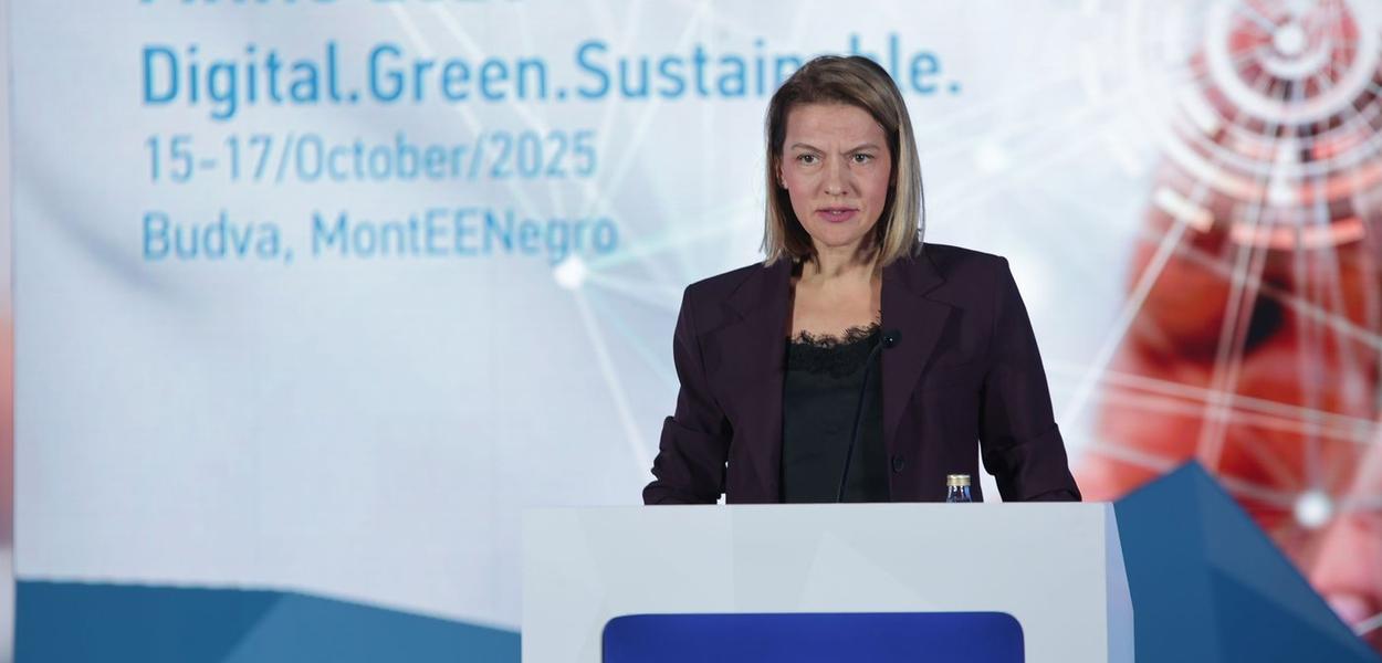 Nina Drakić na konferenciji (Foto: Privredna komora)