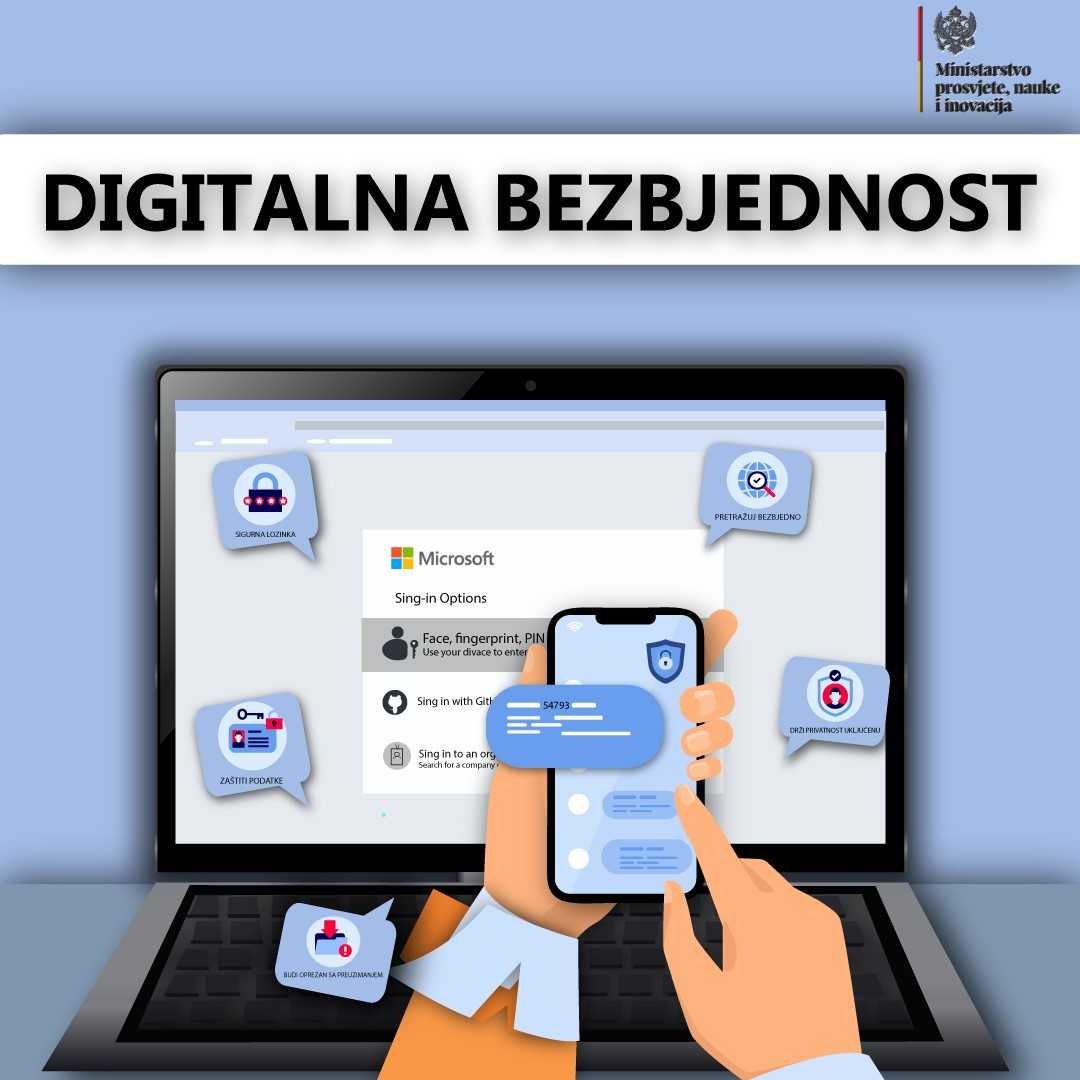 Digitalna bezbjednost, vizual (Foto: Ministarstvo prosvjete, nauke i inovacije)