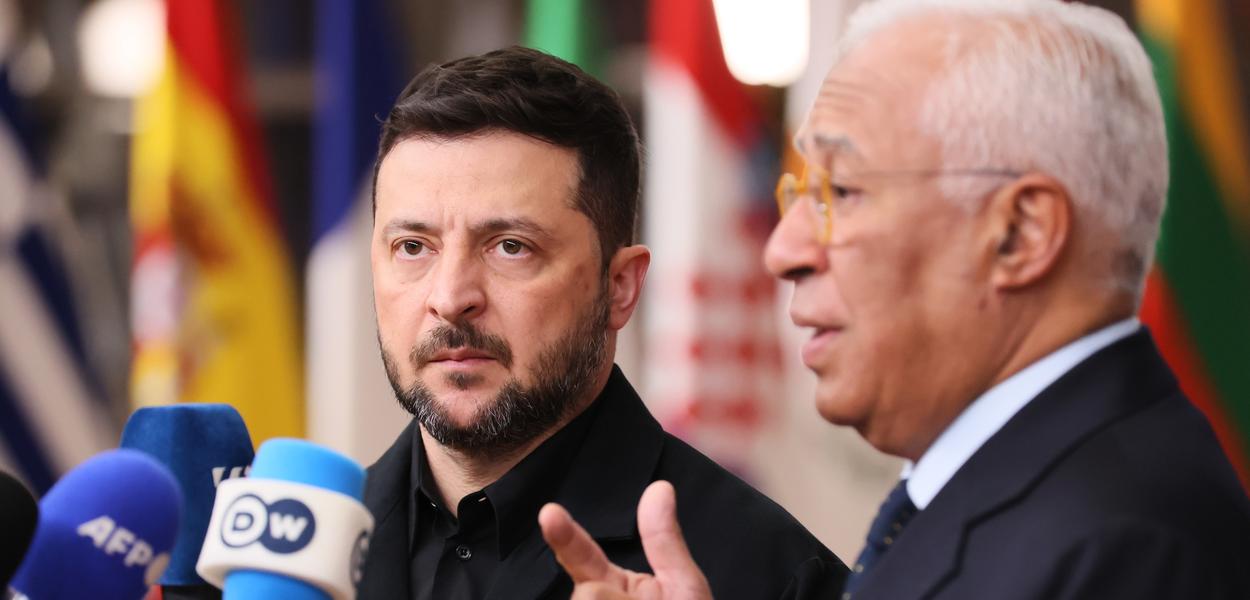 Volodimir Zelenski i Antonio Košta u Briselu, 23. oktobra (Foto: AP Photo/Francois Walschaerts)