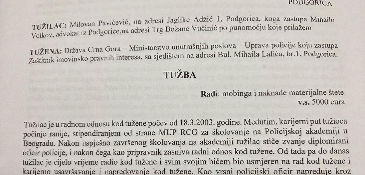 KAKVA ĆE BITI REAKCIJA SUDA: Tužba za mobing koju potpisuje advokat Mihailo Volkov (Foto: Portal ETV )