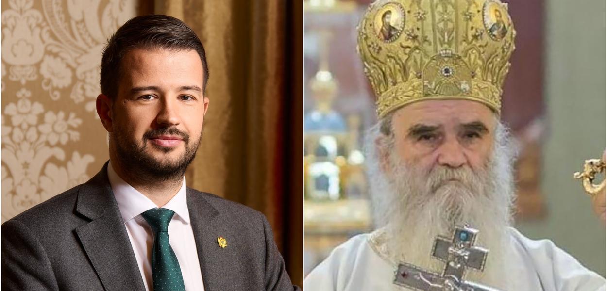 Milatović i Amfilohije (Foto: Kabinet predsjednika Crne Gore/MCP)