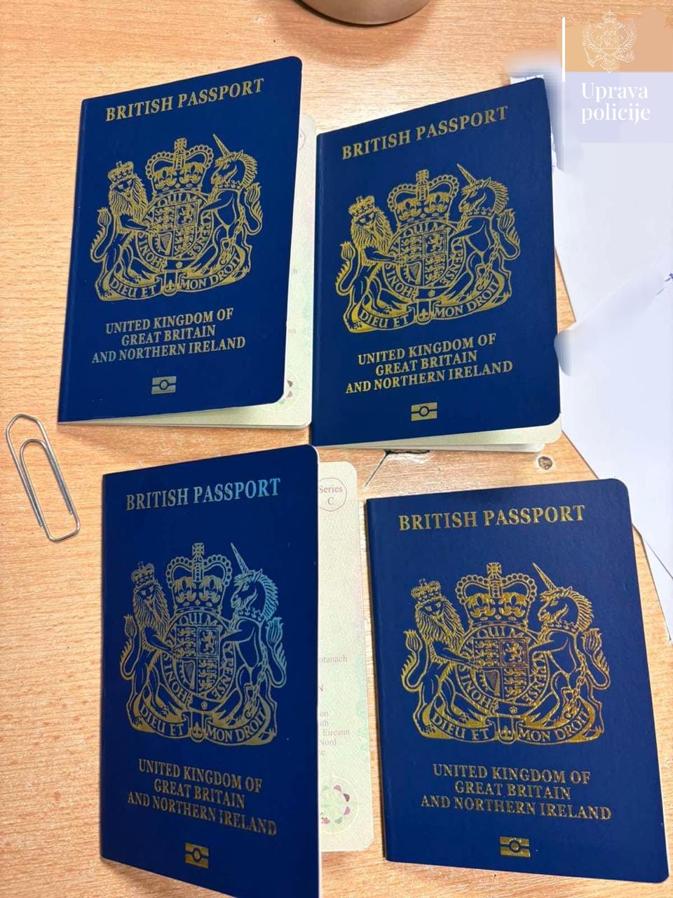 Oduzeti falsifikovani pasoši (Foto: Uprava policije)