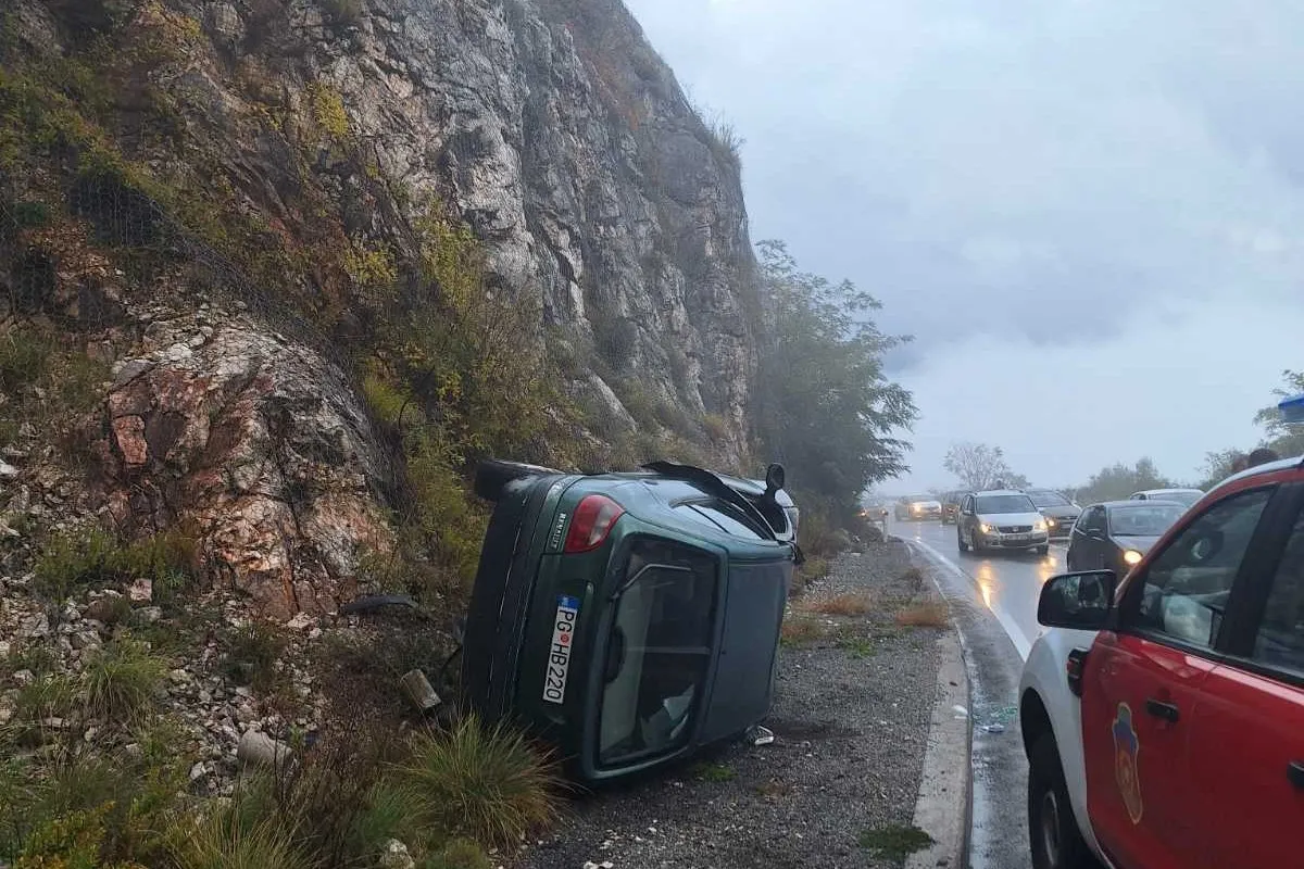 Udes na putu Podgorica - Cetinje (Foto: RTV Cetinje/ SZS)