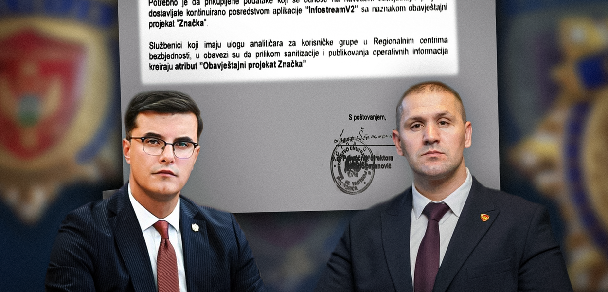 PROBLEMI U ,,VETING RAJU": ministar Danilo Šaranović i čelnik Uprave policije Lazar Šćepanović (Foto: Ilustracija: B. PAVIĆEVIĆ )