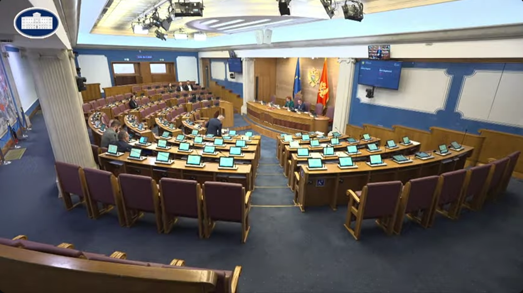 Sa sjednice Skupštine (Foto: Skupština Crne Gore/Youtube)