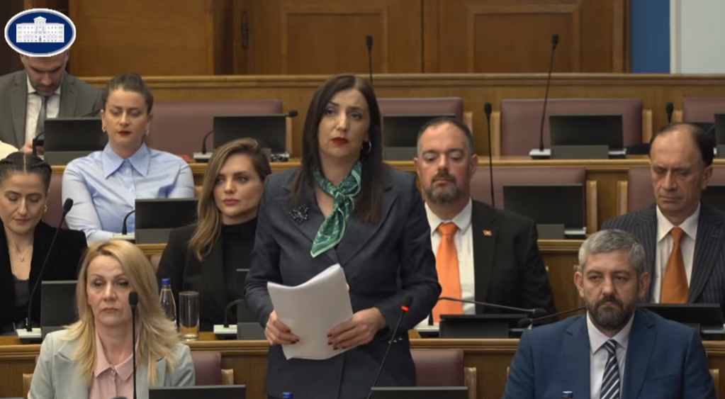 Anđela Jakšić Stojanović (Foto: Skupština Crne Gore - stop kadar)