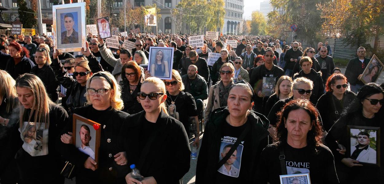 Sa protesta u Sjevernoj Makedoniji (Foto: AP Photo/Boris Grdanoski)