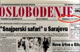 DOKAZ DA SE ZNALO: Naslovnica sarajevskog ,,Oslobođenja", april 1995. godine 