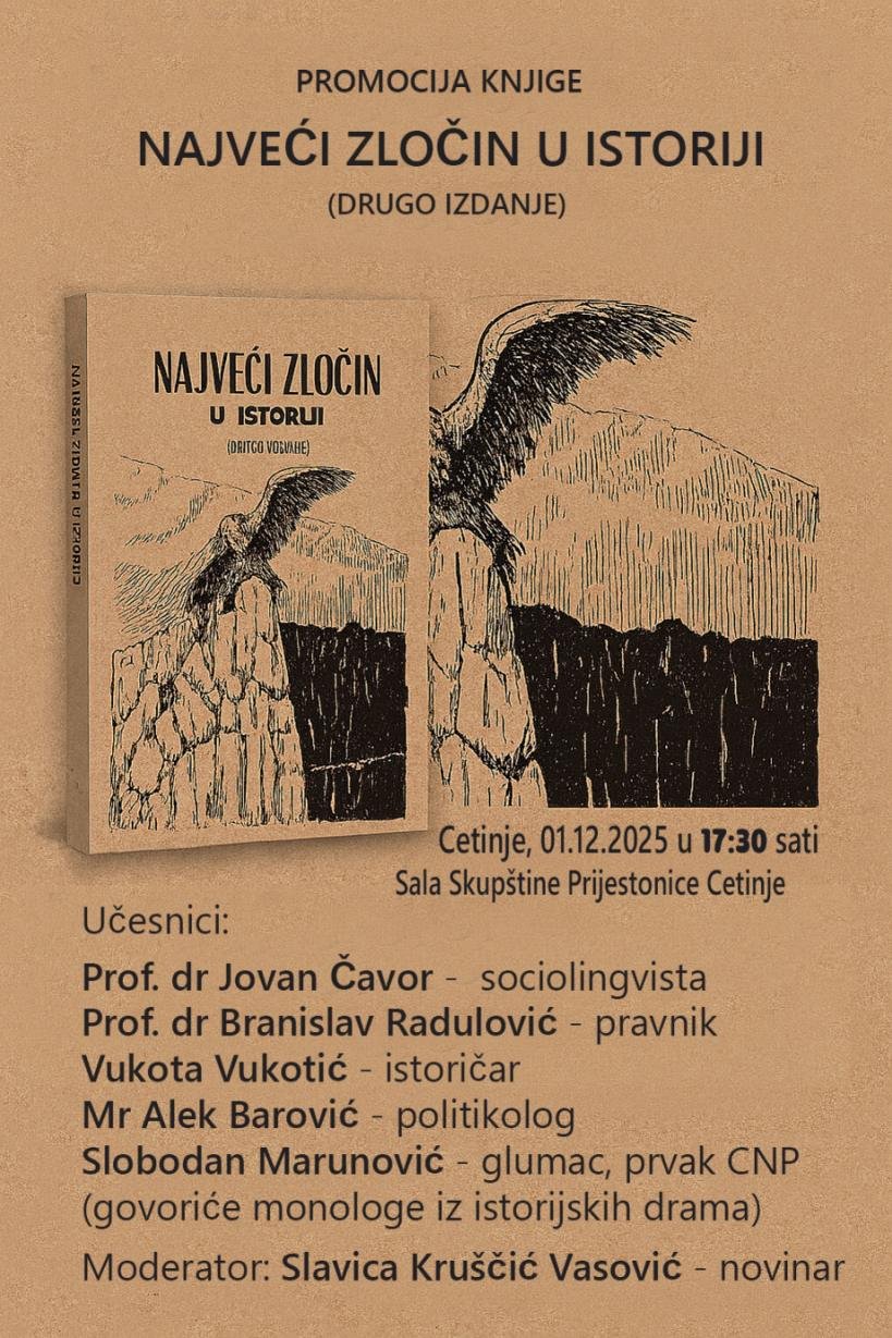 Drugo izdanje knjige Najveći zločin u istoriji
