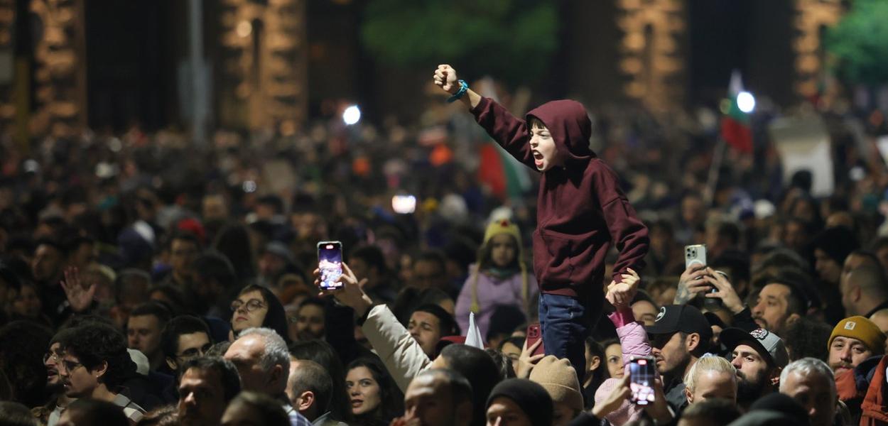 Sa protesta u Bugarskoj, 26. novembar 2025 (Foto: AP Photo/Valentina Petrova)