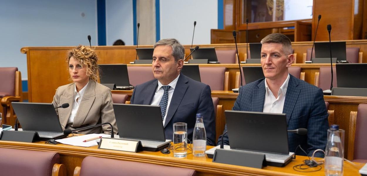 Izgarević Pavićević, Radunović i Ražnatović (Foto: Skupština Crne Gore)