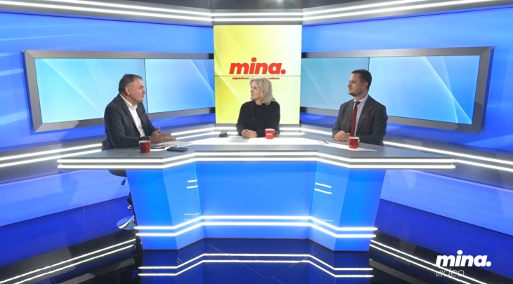 Đurović i Zenović sa novinarom Agencije MINA (Foto: MINA - stop kadar)