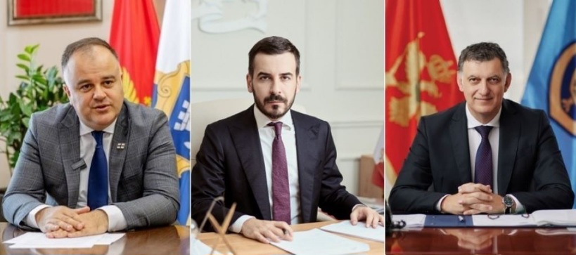 Katić, Jokić i Komnenović (Foto: Opština Herceg Novi, Opština Kotor, Opština Tivat)