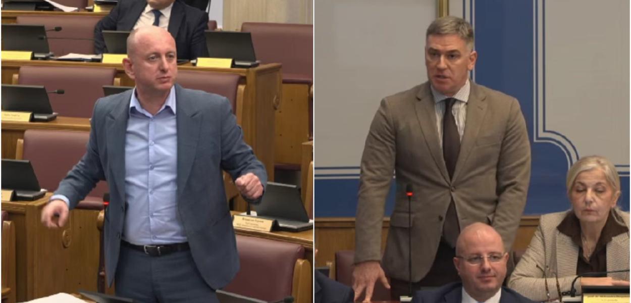 Knežević i Huter (Foto: Skupština Crne Gore - stop kadar)