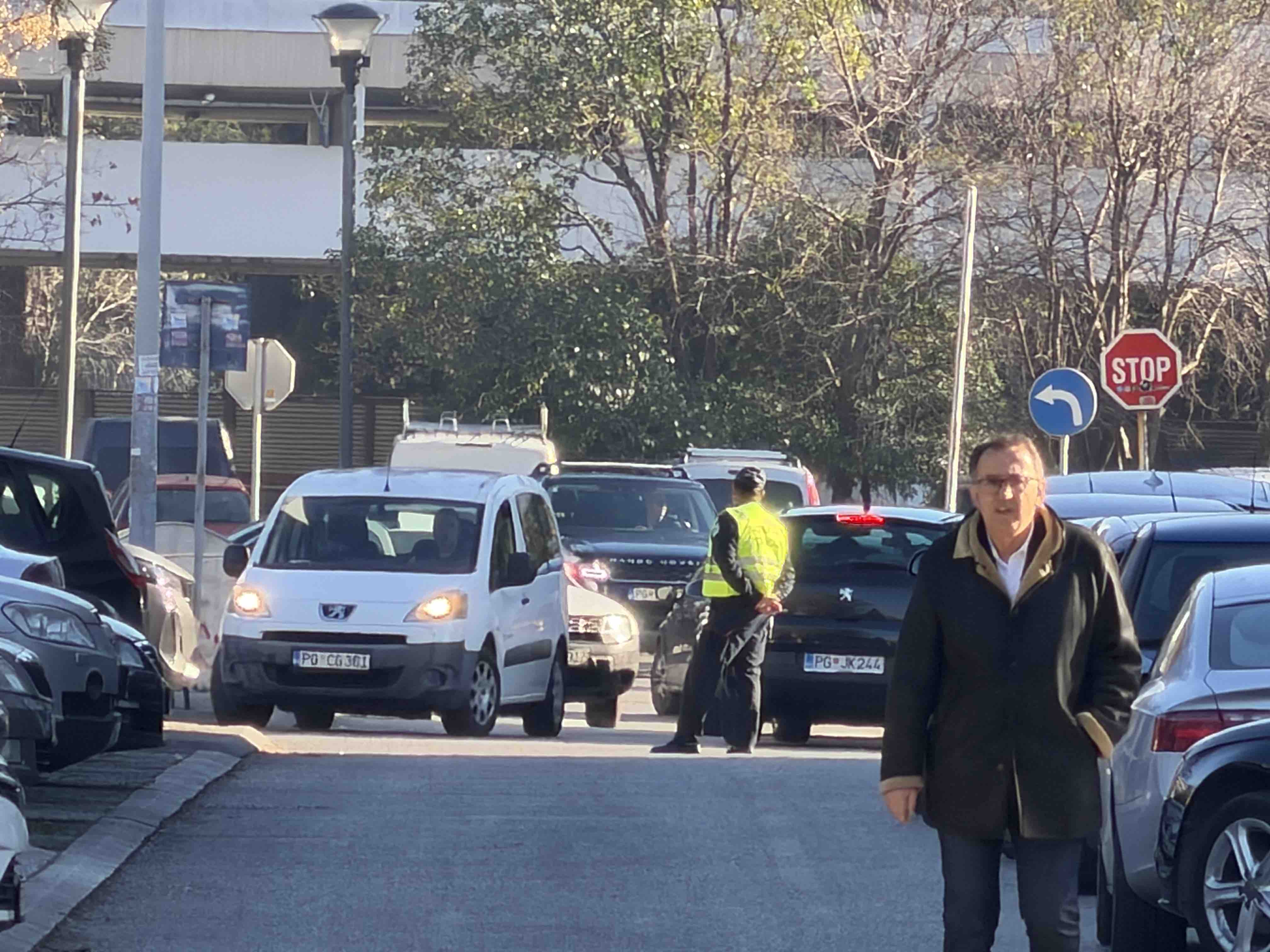 Access to the Police Department building was blocked