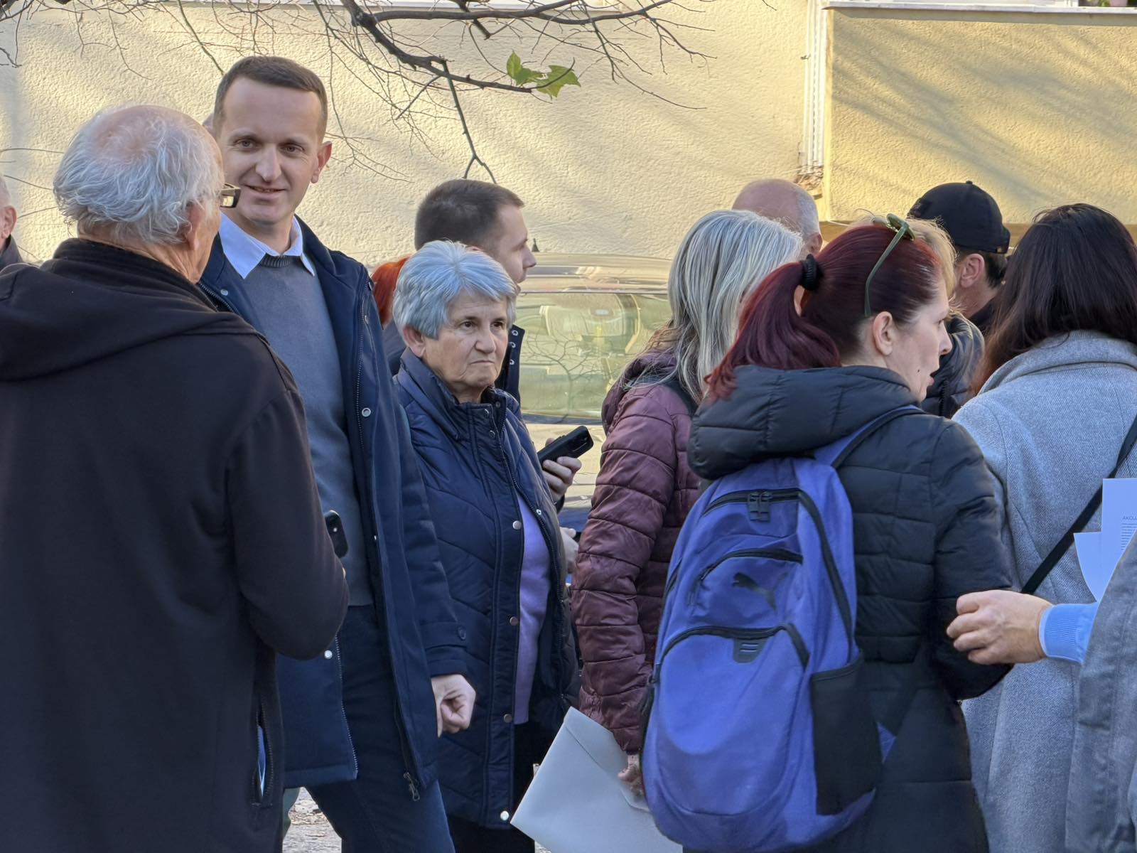 Details from the protest in front of the Police Headquarters in Podgorica