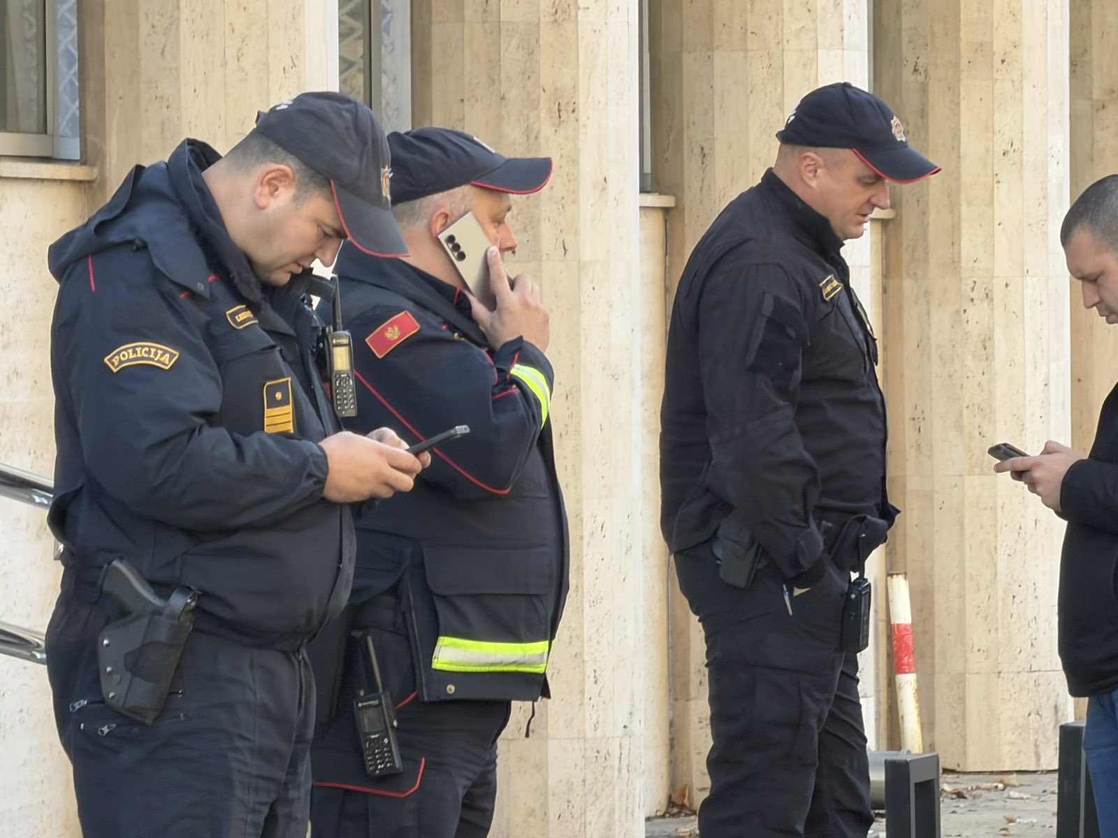 Details from the protest in front of the Police Headquarters in Podgorica