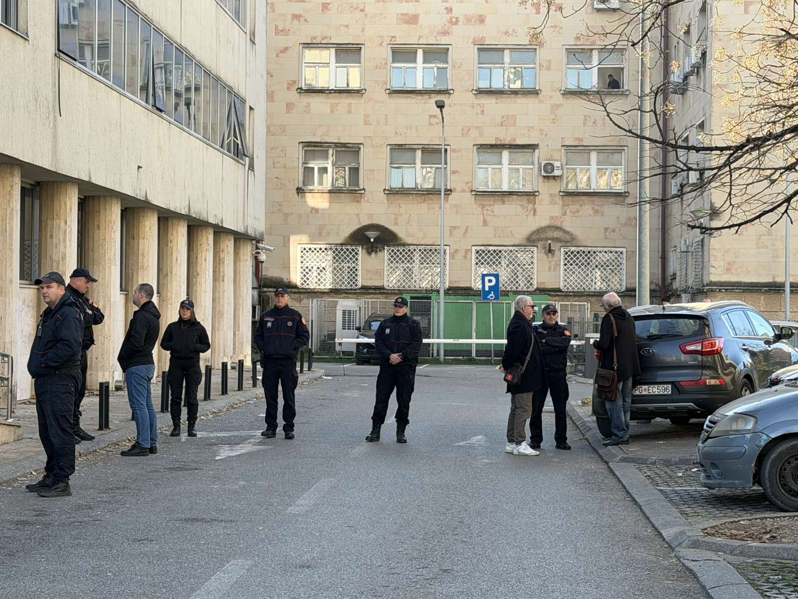 Details from the protest in front of the Police Headquarters in Podgorica