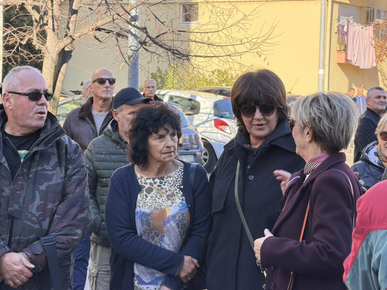 Details from the protest in front of the Police Headquarters in Podgorica