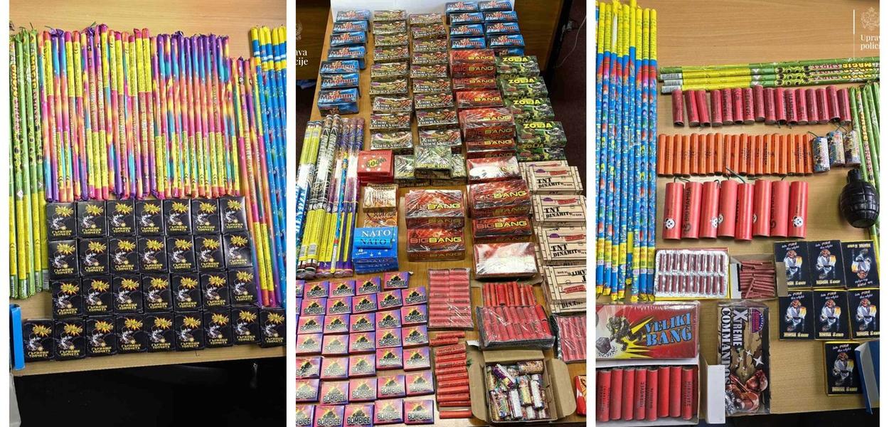 Oduzete petarde (Foto: Uprava policije)