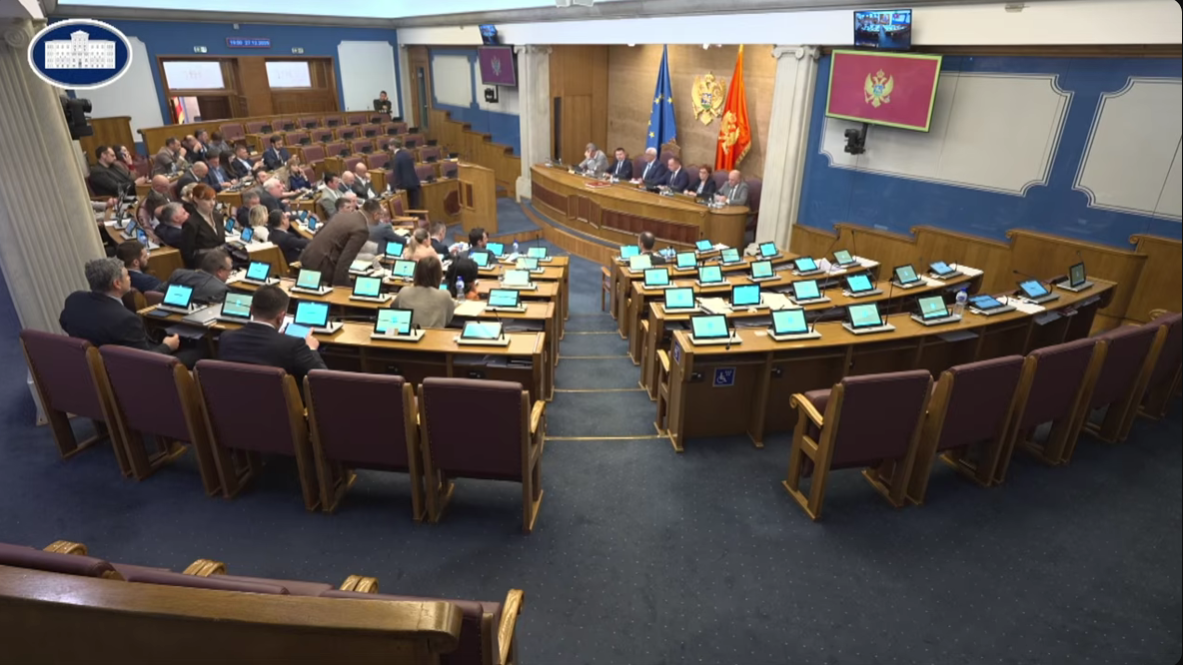 Sa sjednice Skupštine (Foto: Skupština Crne Gore/Youtube)