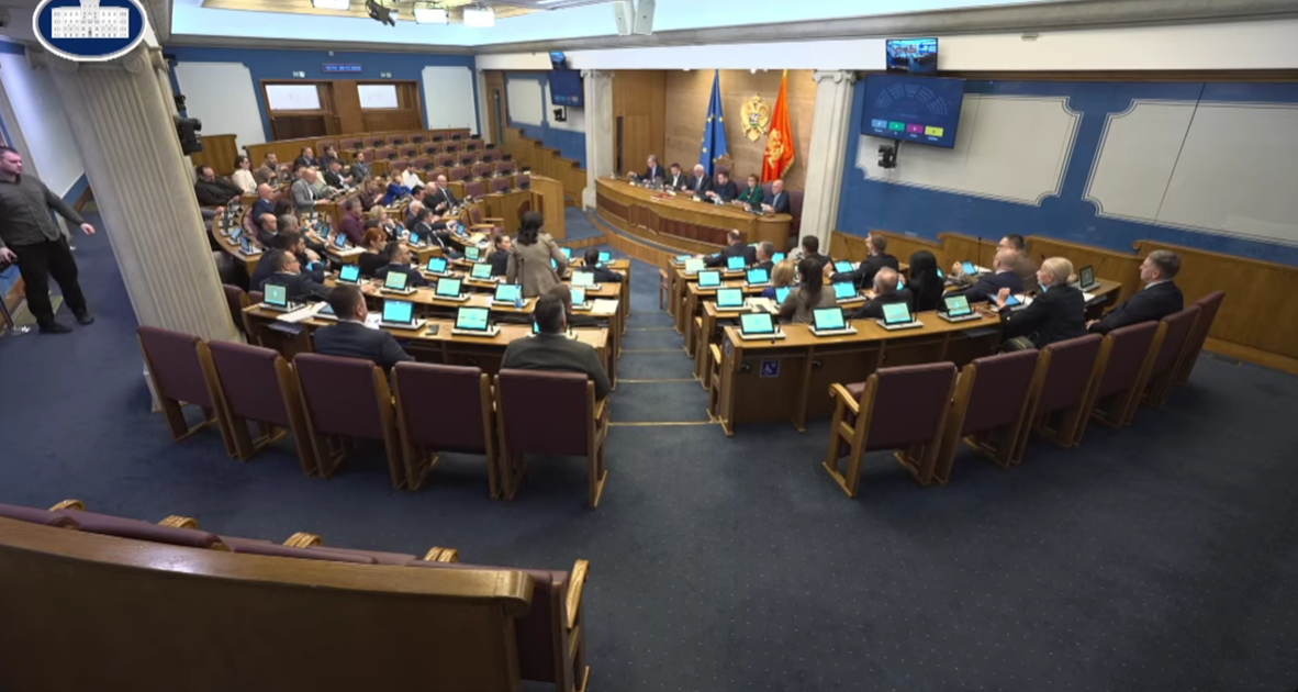 Sa sjednice Skupštine (Foto: Skupština Crne Gore/Youtube)