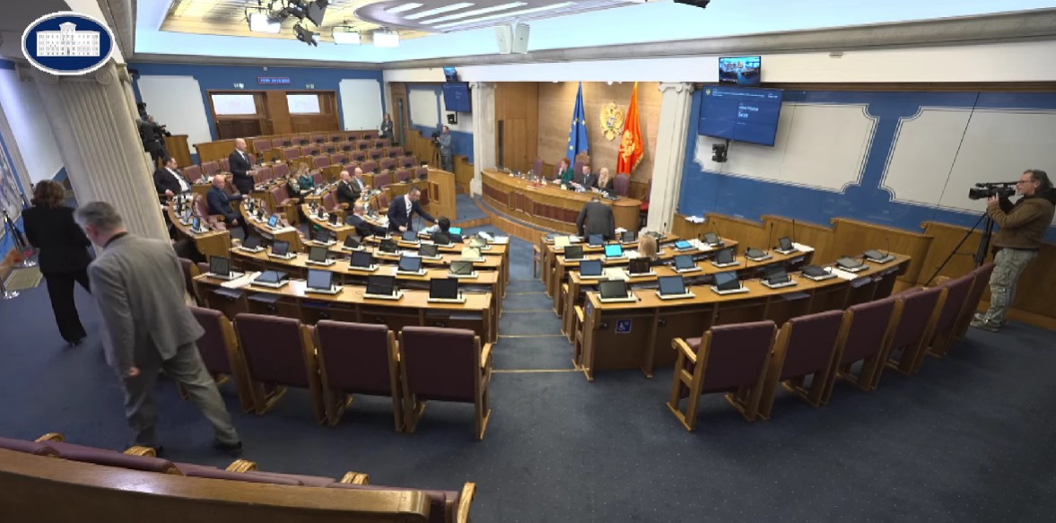 Sa sjednice (Foto: Skupština Crne Gore/Jutjub)