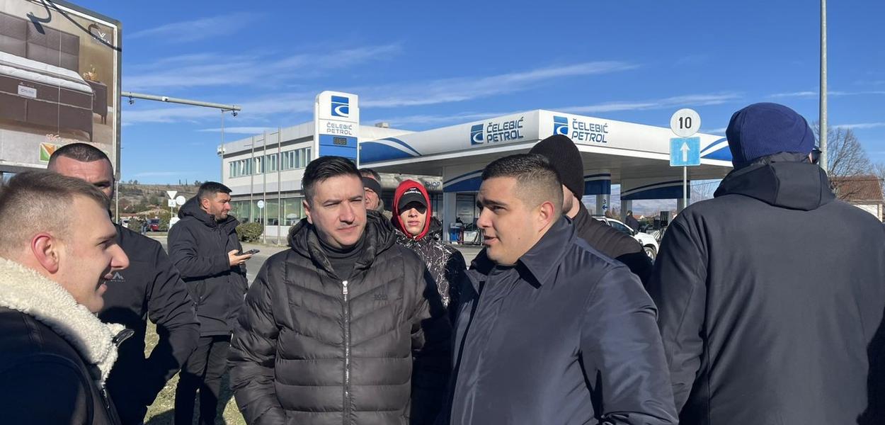 Dajković na blokadi (Foto: Portal ETV/Tamara Klikovac)