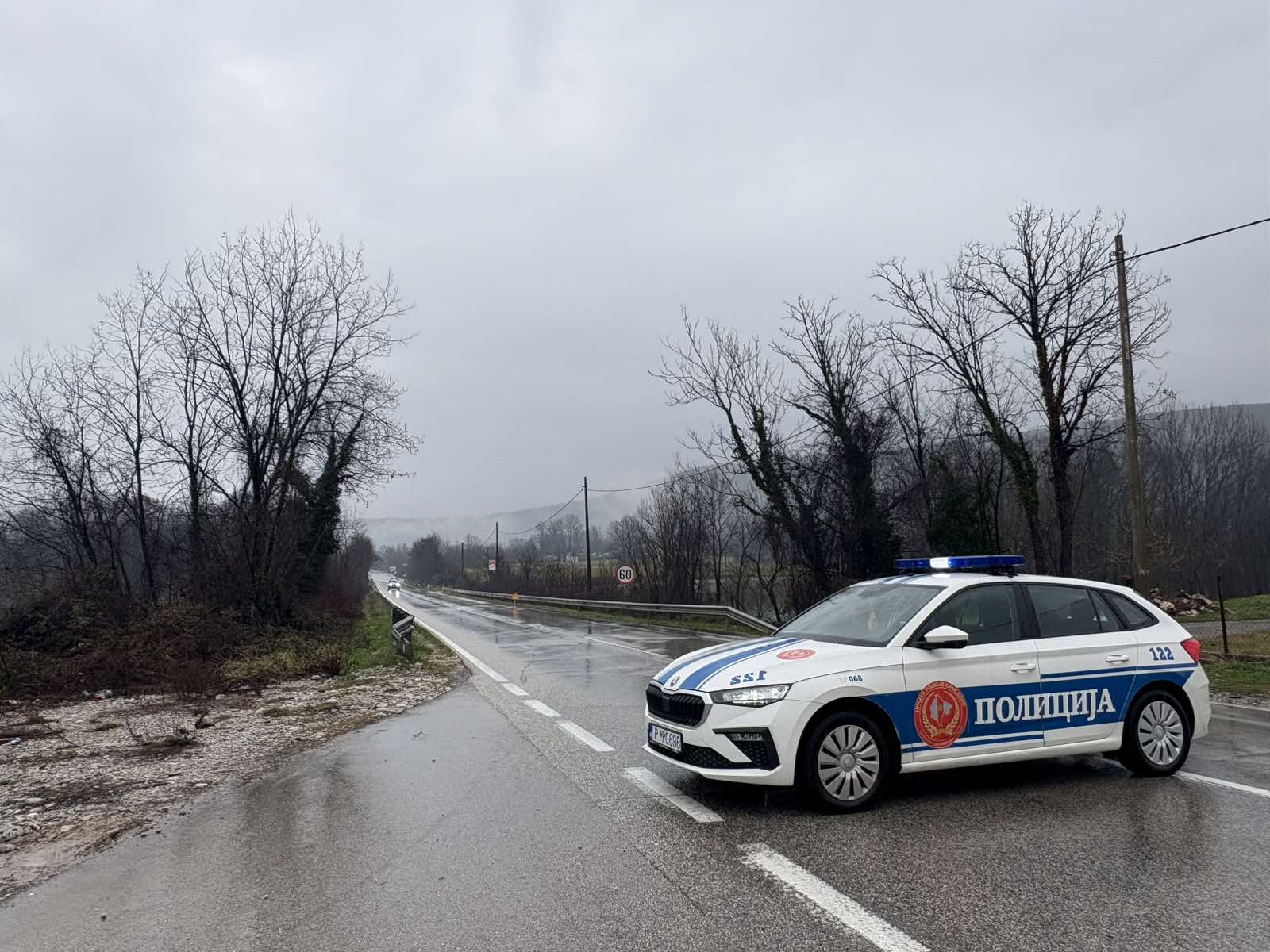 Zatvoren magistralni putni pravac Danilovgrad - Nikšić u mjestu Orja Luka