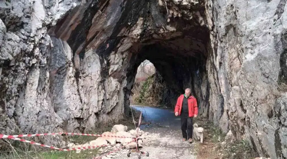 Odron na putu (Foto: RTV Cetinje)