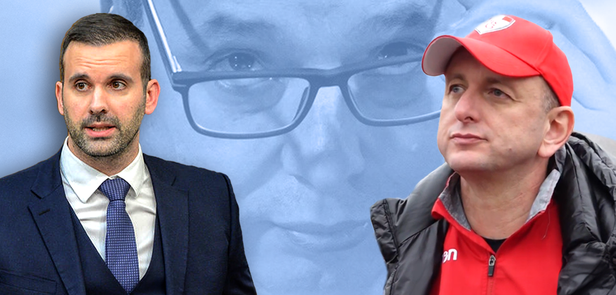 BEZ DOGOVORA UPRKOS MENTORU IZ BEOGARAD: Spajić i Knežević, u pozadini Vučić (Foto: ILUSTRACIJA: Teuta METĐONAJ)