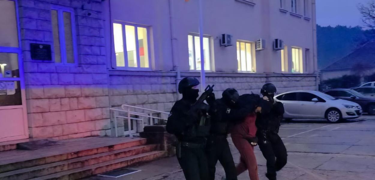 Tokom hapšenja Ilije Racanovića (Foto: Uprava policije)