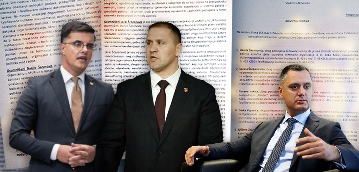 KAKVE ĆE BITI POSLJEDICE KRIVIČNE PRIJAVE: Danilo Šaranović, Lazar Šćepanović i Milovan Pavićević (Foto: ILUSTRACIJA: Teuta METĐONAJ )