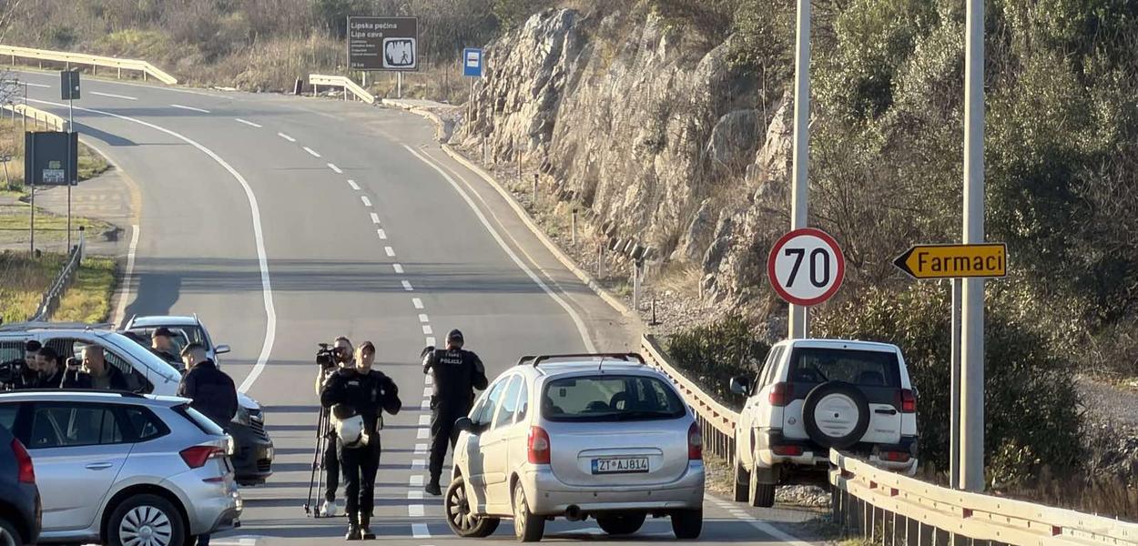 Blokada na putu ka Cetinju, most na Sitnici, 17. 01. 2026. (Foto: Portal ETV/Miraš Dušević)