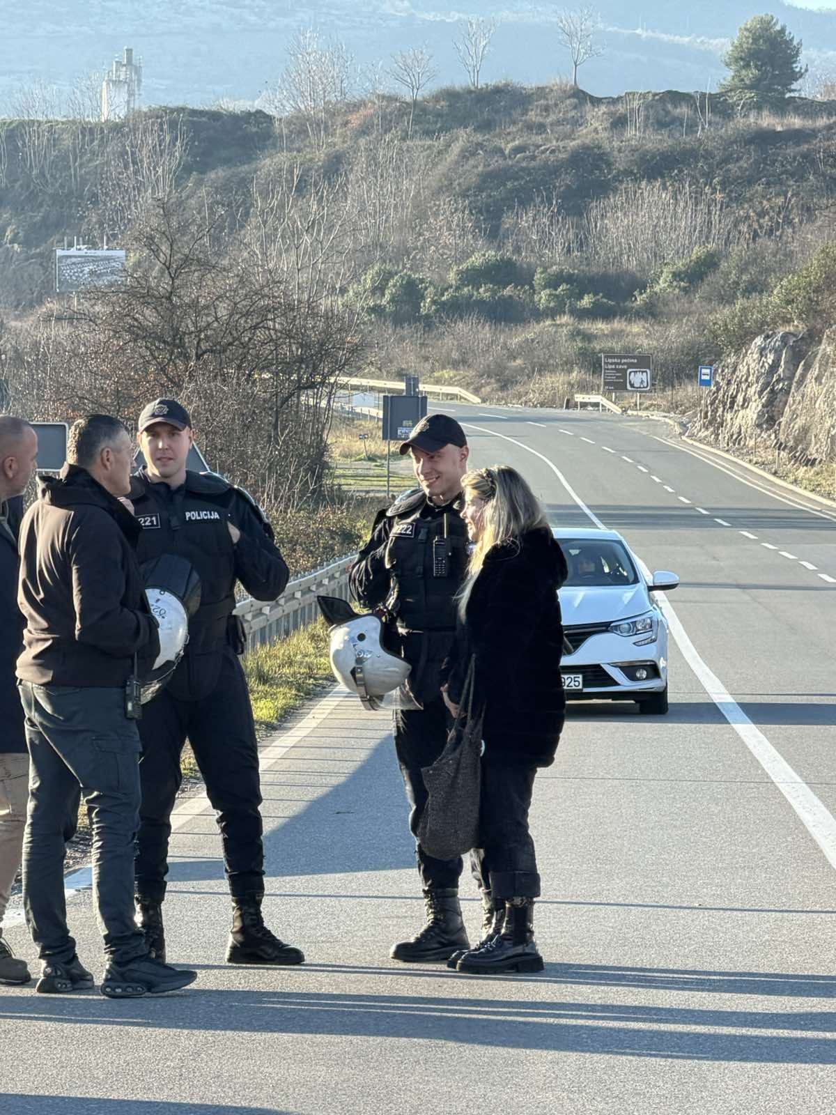 Blokada mosta na Sitnici