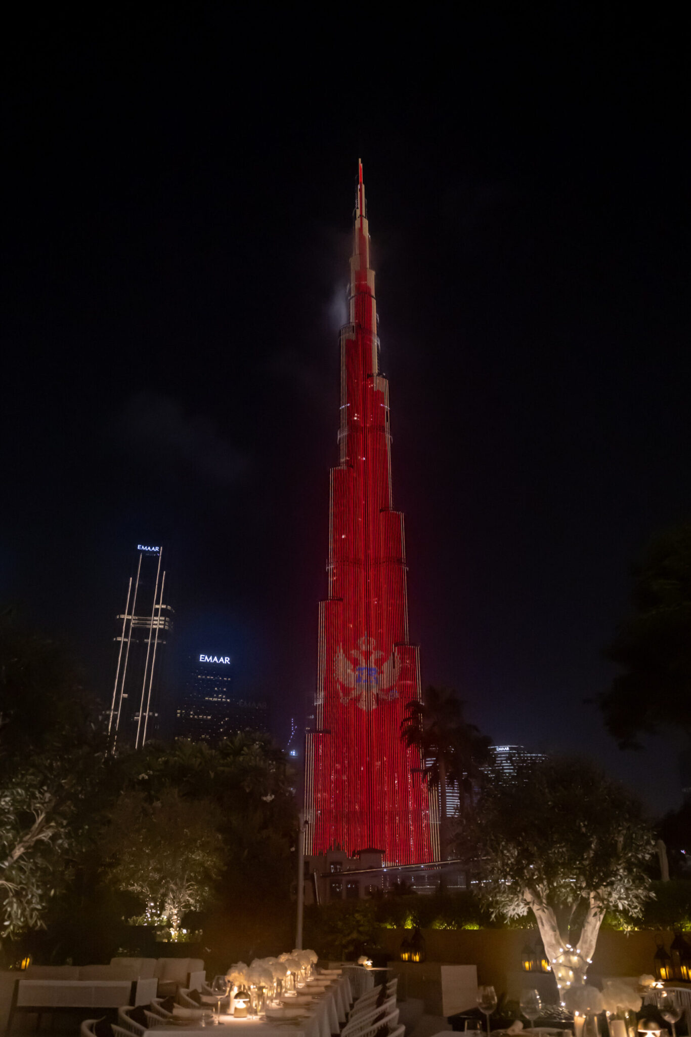 Burj Khalifa u bojama crnogorske zastave