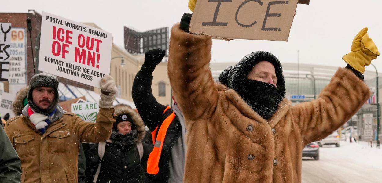 Sa protesta u Minesoti 18. januara, SAD (Foto: AP Photo/Yuki Iwamura)