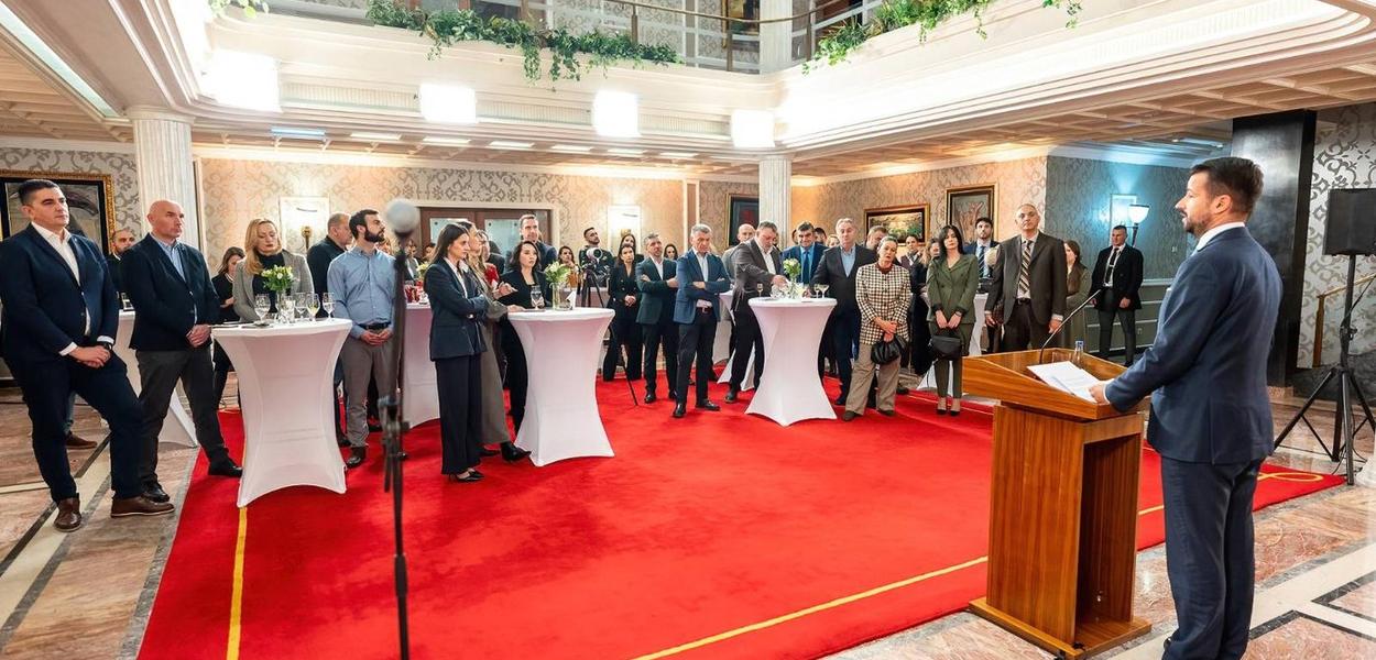 Milatović na prijemu za novinare (Foto: Kabinet predsjednika Crne Gore)