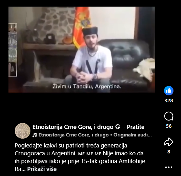 IZ DALEKA CRNOJ GORI, S LJUBAVLJU: Erik, treća generacija Crnogoraca u Argentini 