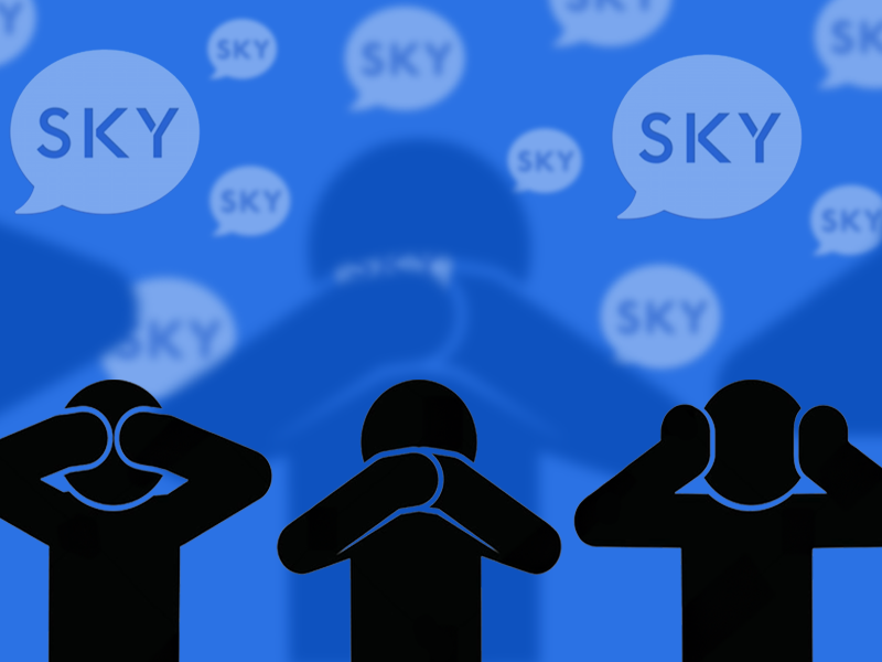 ZVANIČNO ĆUTANJE POVODOM SKAJ PORUKA: Ilustracija (Foto: Autor ilustracije: Teuta METĐONAJ)