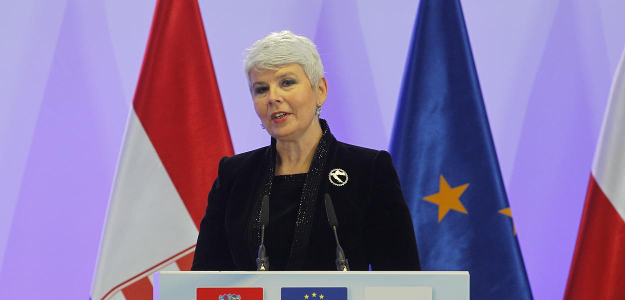 Bivša premijerka Hrvatske, Jadranka Kosor  (Foto: AP photo/Michel Euler)